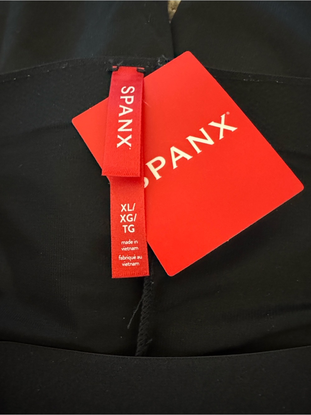 SPANX Black Shapewear with Red Branded Tags